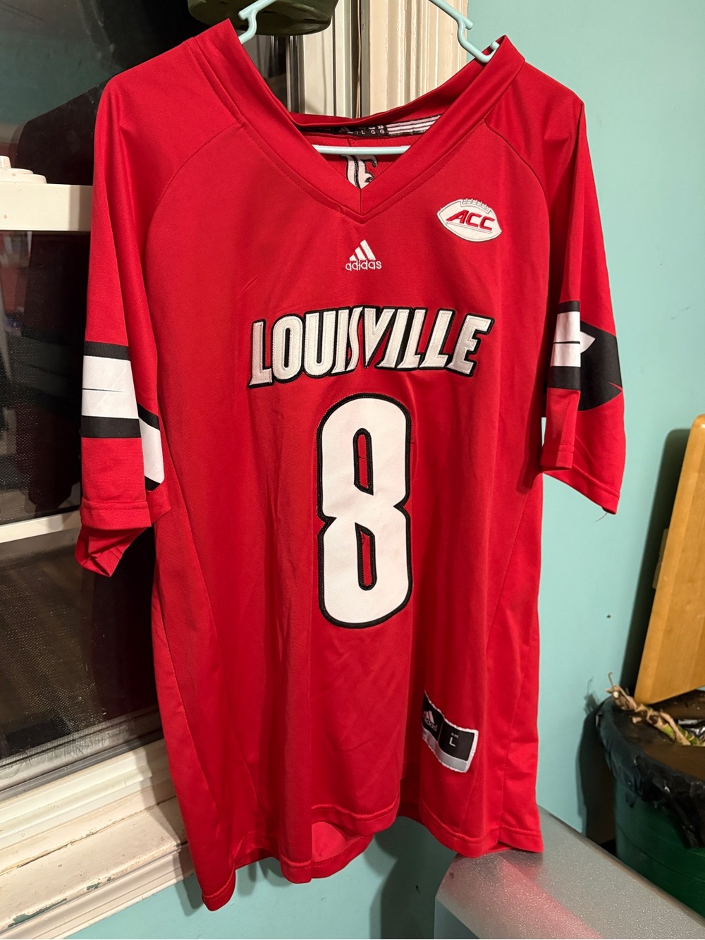 Lamar Jackson Louisville cardinals Football red college game jersey